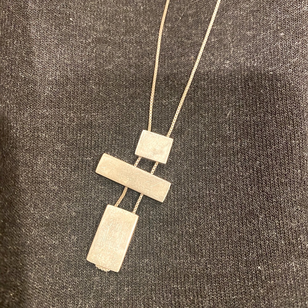 Authentic Gucci 3 square cross necklace